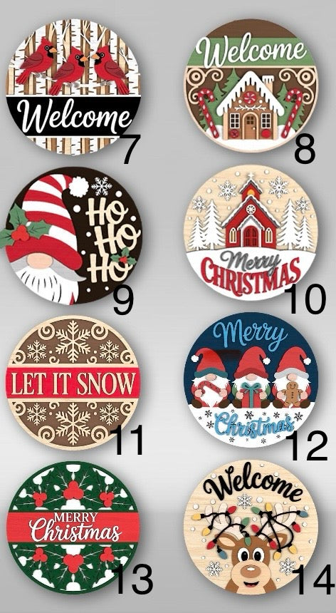 CHRISTMAS DOOR SIGNS DECORATION