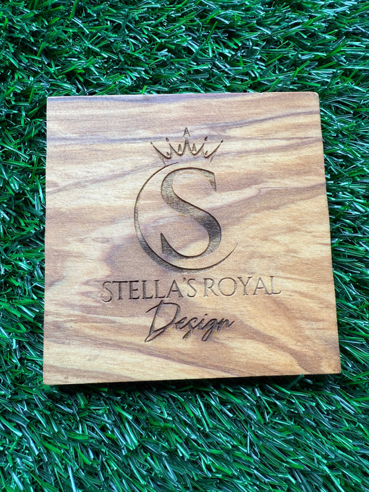 Wood Stone Coasters Personalized