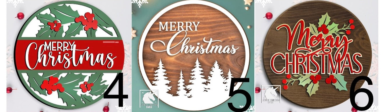 CHRISTMAS DOOR SIGNS DECORATION