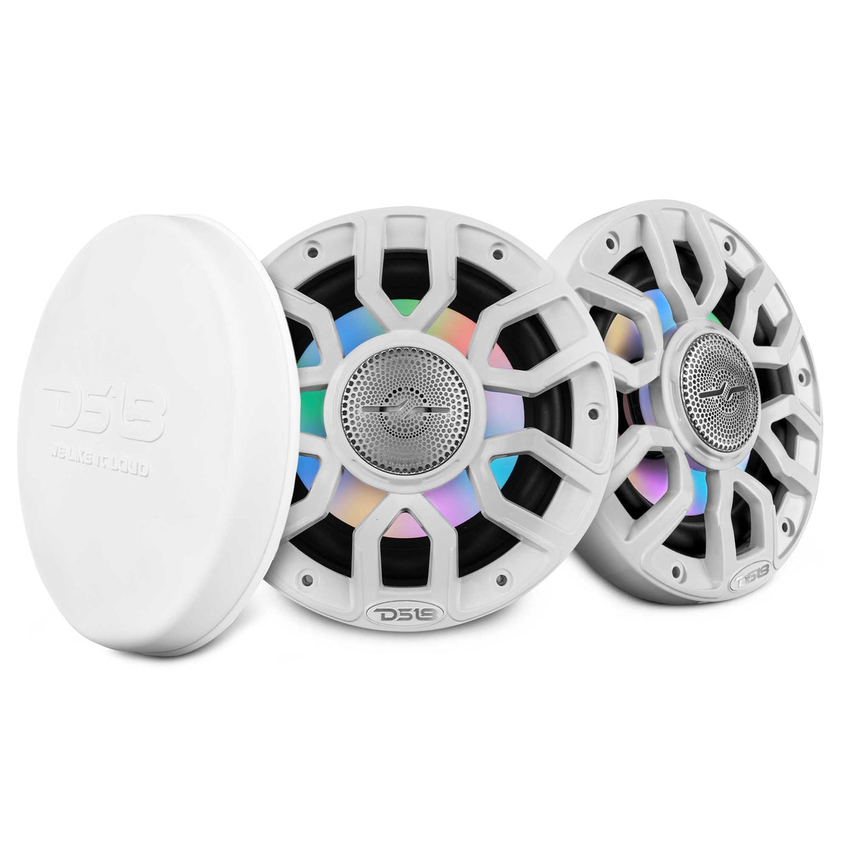 DS18 NXL-IQ6 6.5 inch LED Marine Speakers in White