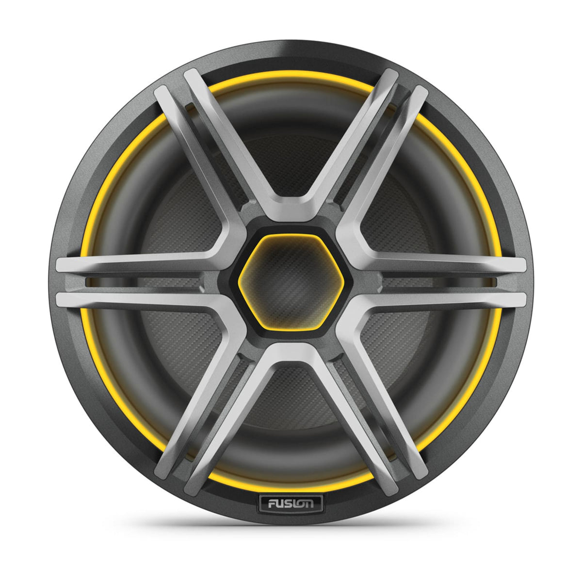 Fusion Apollo 12 inch LED marine subwoofer with Sports Gray grille