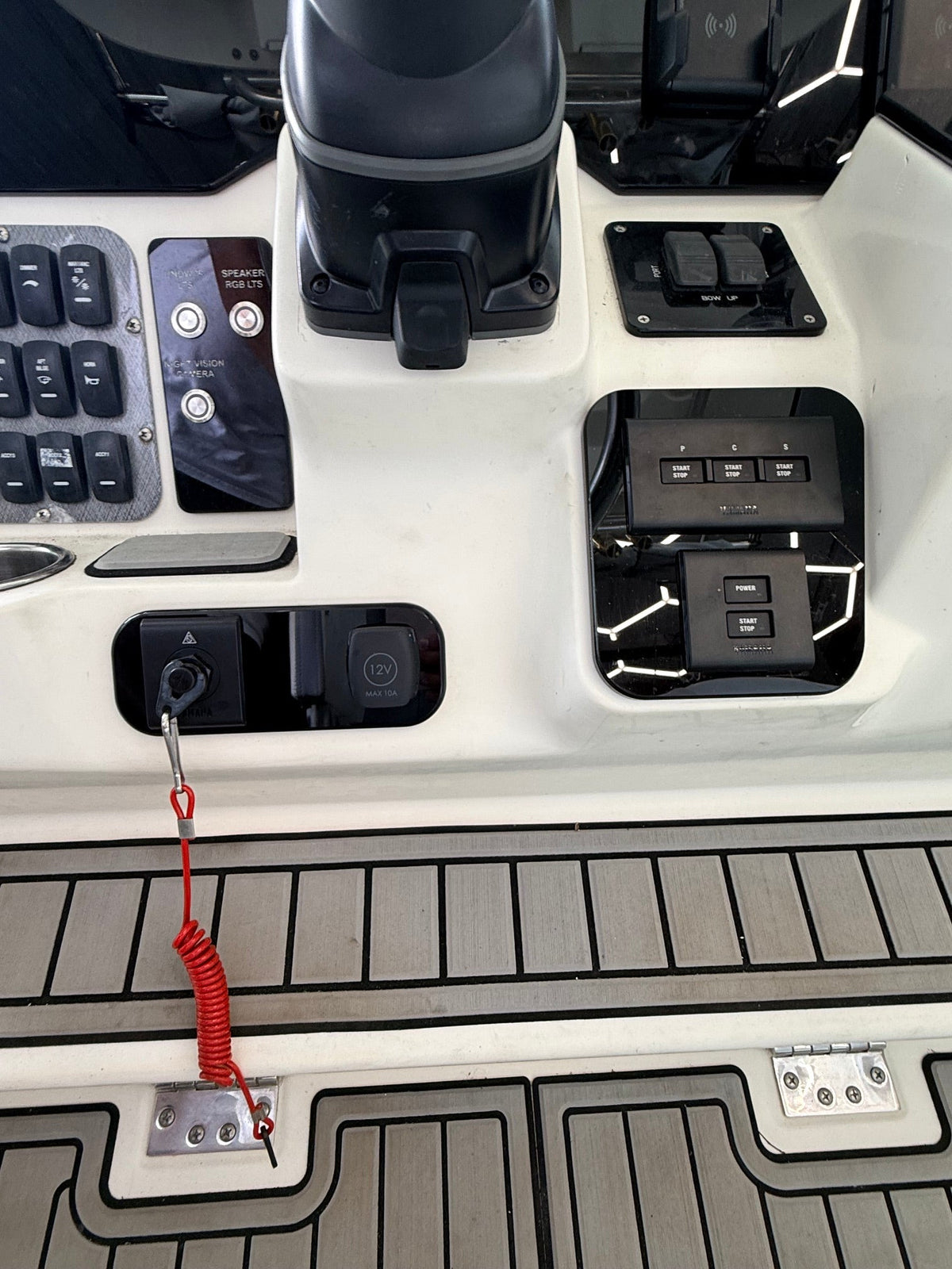 Hydra-Sports custom acrylic 12V accessory panel