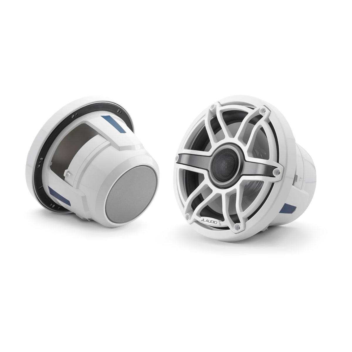 JL Audio M6 8.8 inch Marine Speakers with Gloss White Sport Grilles