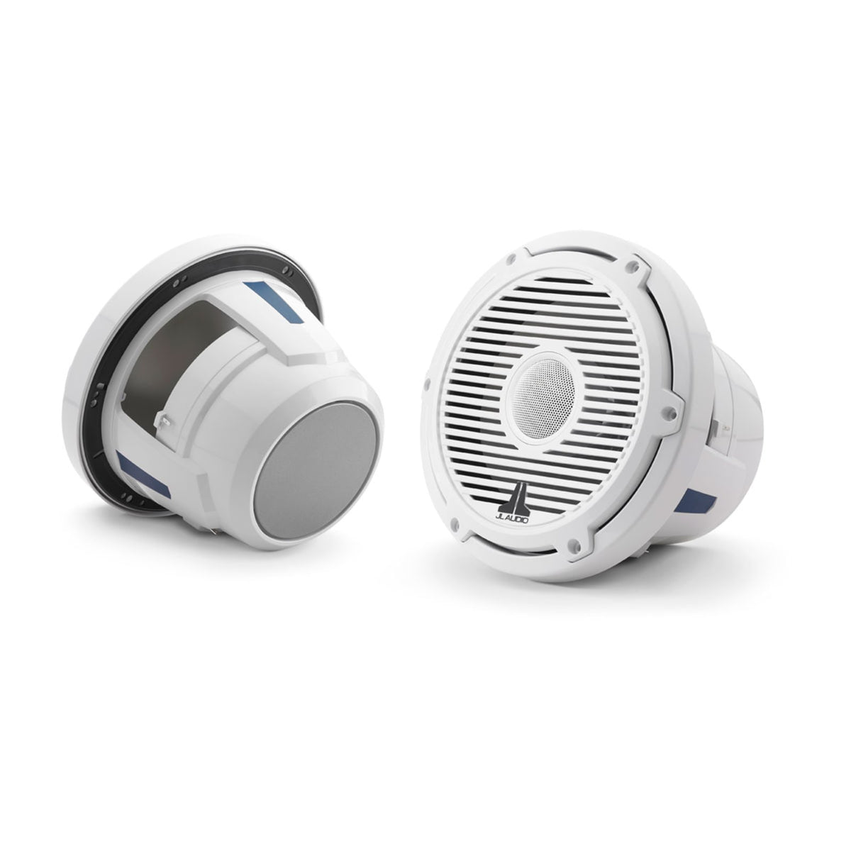 JL Audio M6 8.8 inch Marine Speakers with Gloss White Classic Grilles