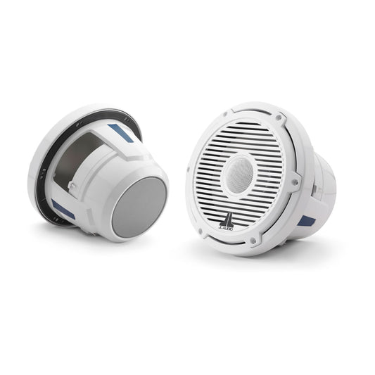JL Audio M6 8.8 inch Marine Speakers with Gloss White Classic Grilles