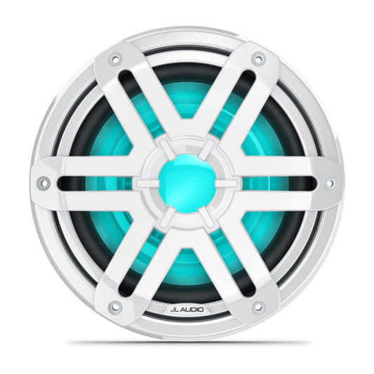 JL Audio M200 10 inch LED Marine Subwoofer with White Sport Grille
