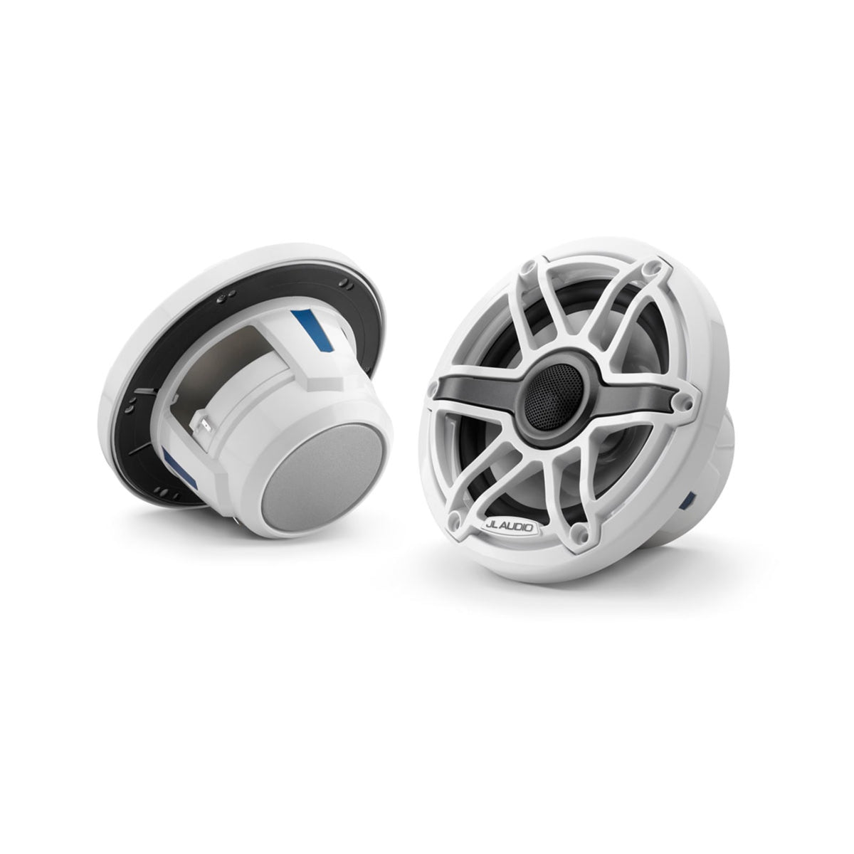 JL Audio M6 6.5 inch Marine Speakers with Gloss White Sport Grilles