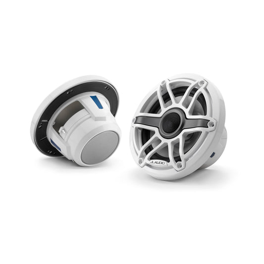 JL Audio M6 6.5 inch Marine Speakers with Gloss White Sport Grilles