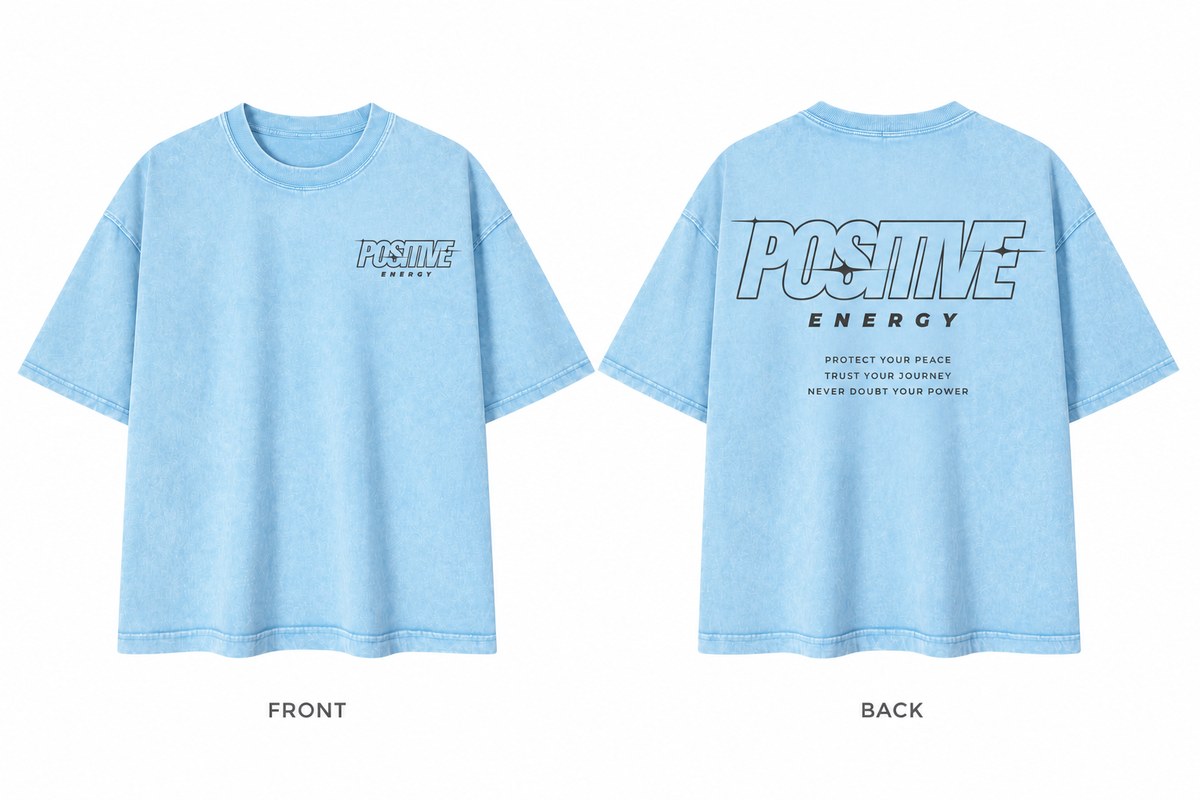 Positive Energy RT0076 in Sky Blue — printed front and back mockup