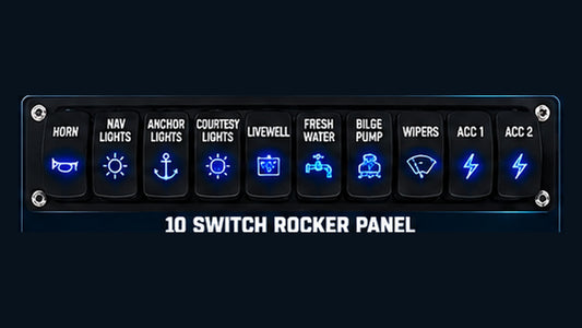 10-Switch Custom Marine Rocker Switch Panel