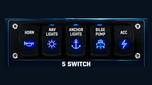 5-Switch Custom Marine Rocker Switch Panel