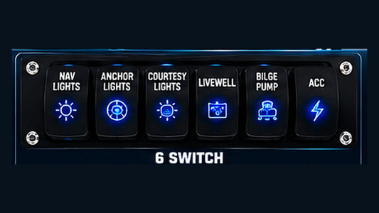 6-Switch Custom Marine Rocker Switch Panel