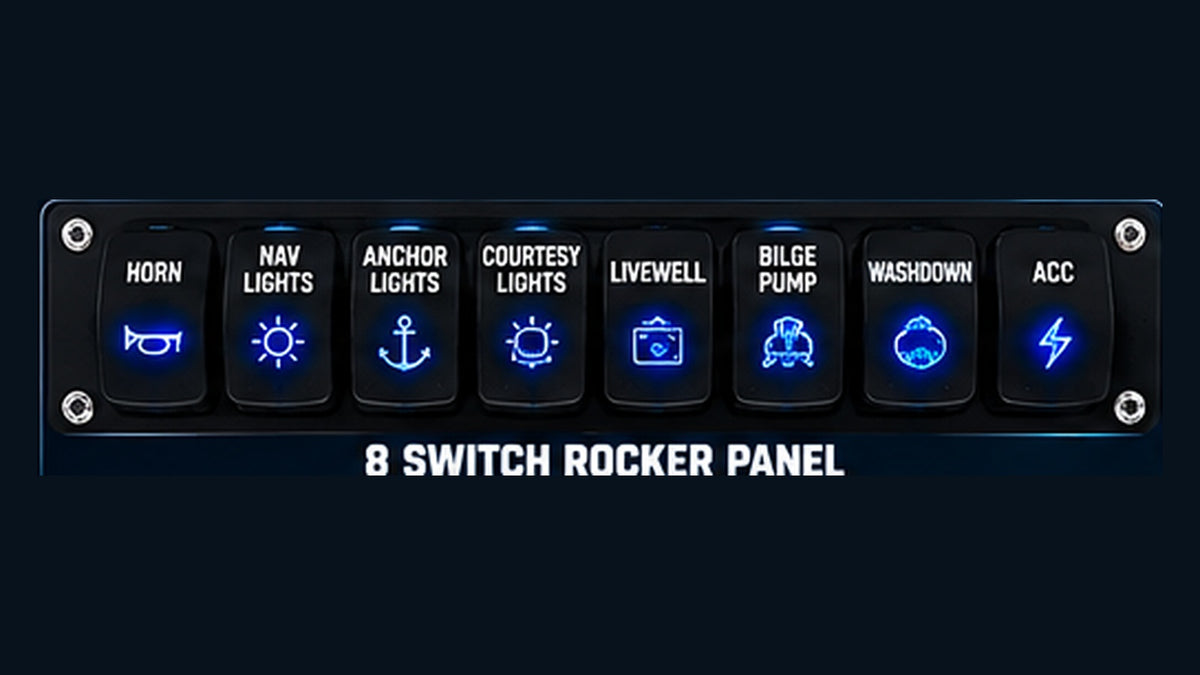8-Switch Custom Marine Rocker Switch Panel