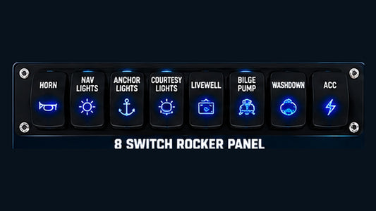 8-Switch Custom Marine Rocker Switch Panel