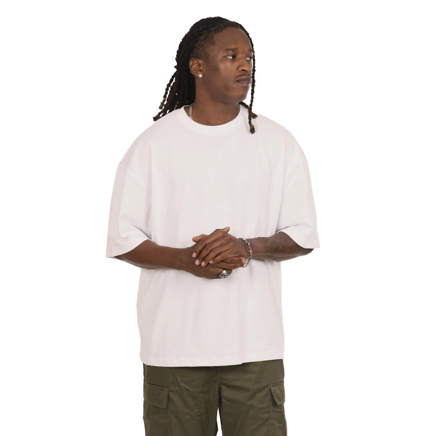 Stella's Royal Design premium Italian oversized T-shirt in white, front view